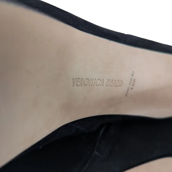 Veronica Beard Dali Black Suede Platform Ankle Boots...Size 8.5